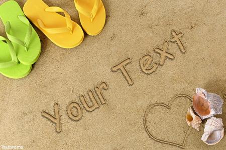 Create a summery sand writing text effect