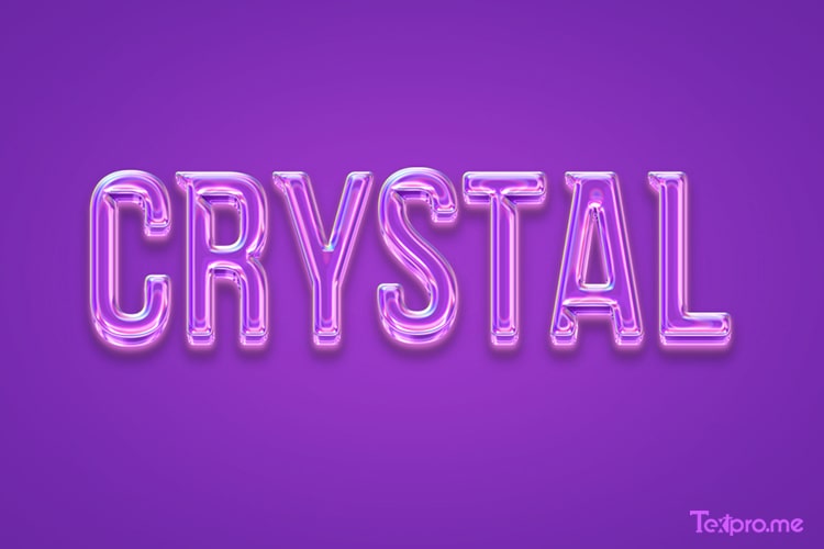 Shiny Crystal 3D Style Text Effect Online