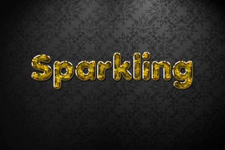 Gold Sparkling Jewelry Text Effect