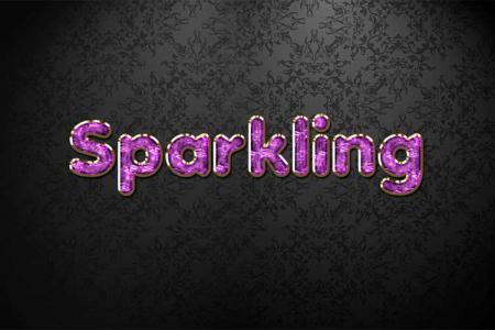 Purple Sparkling Jewelry Text Effect