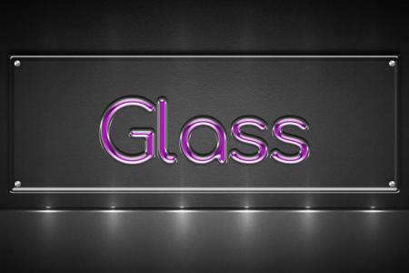 Purple Glass Text Effect