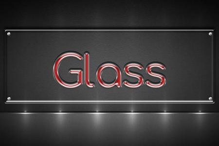 Red Glass Text Effect