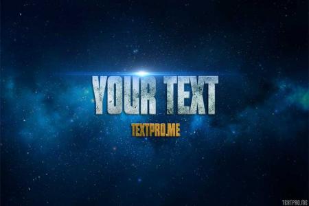 Create space 3D text effect online