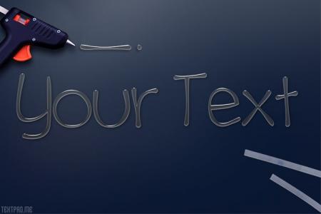Create 3d glue text effect with realistic style