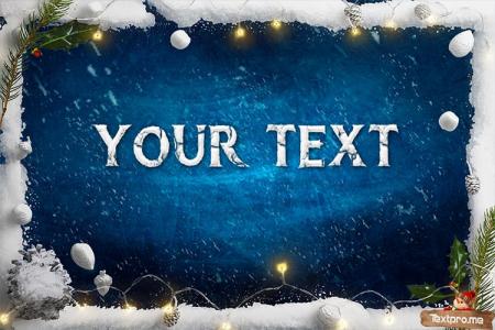 Create a christmas holiday snow text effect