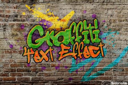 Create cool wall graffiti text effect online