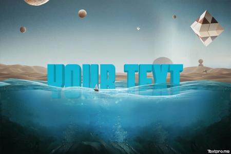 3D underwater text effect generator online