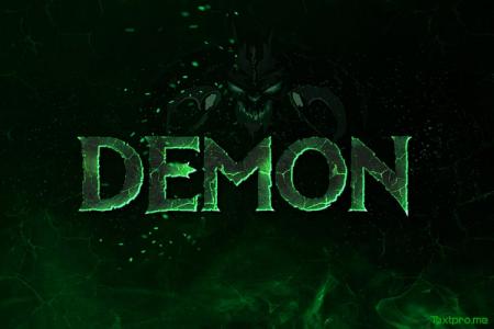 Create green horror style text effect online