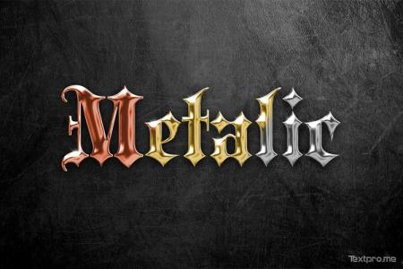 Creat glossy metalic text effect free online