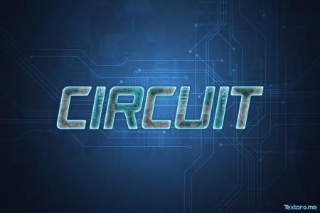 Create blue circuit style text effect online