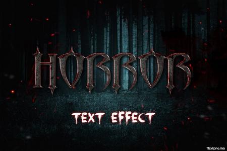 Create a cinematic horror text effect