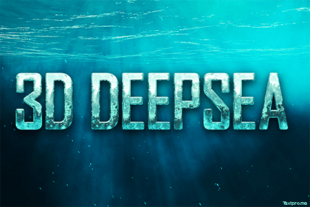 Create 3d deep sea metal text effect online