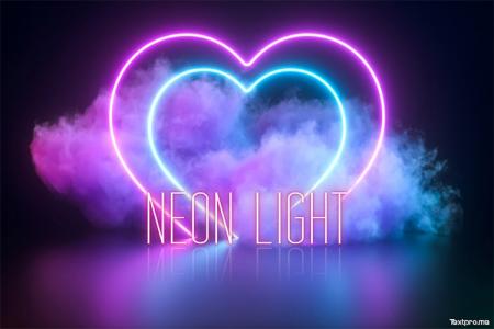 Create glowing neon light text effect online free