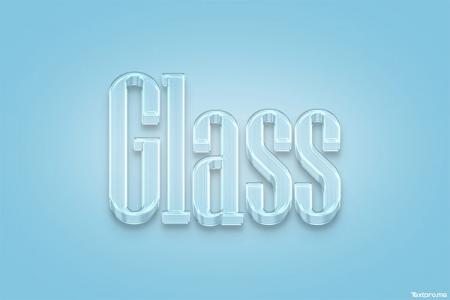 Create 3D style glass text effect online