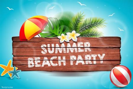 Create a summer text effect with a palm tree