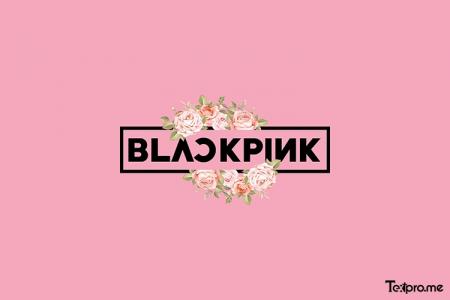 Create a Blackpink logo decorated with roses online free
