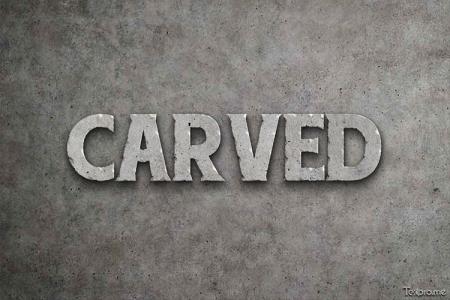 Create carved stone text effect online