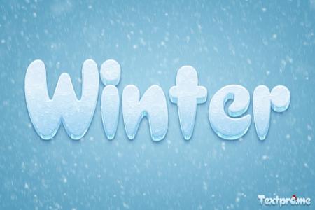 Create winter cold snow text effect online