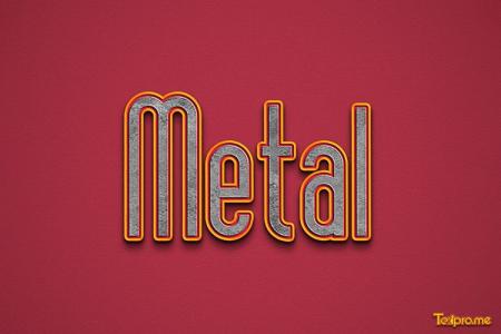 Create 3d metallic text with details online