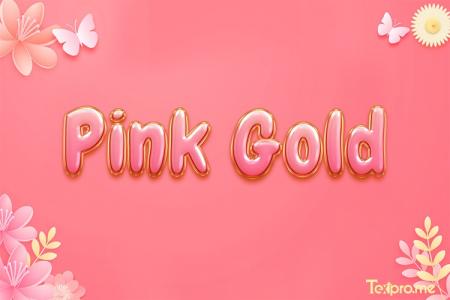 Create pink soft gold text effect online