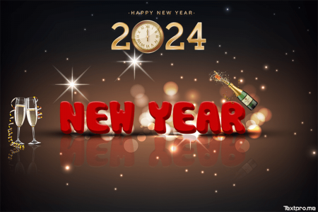 New Year Cards 3D By Name