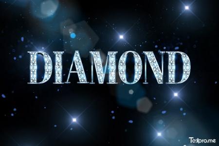 Create bling diamond 3D text effect