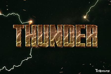 Create 3D thunder text effects online