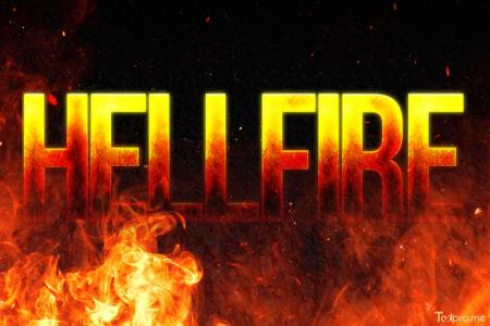 Create a free online hellfire text effect