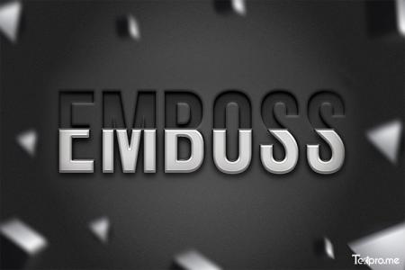 Create an online 3D embossed text effect
