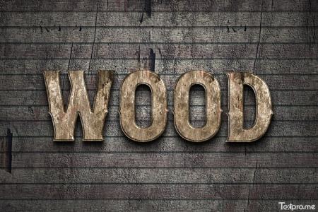 Rustic text effect and the timeless beauty of wood background