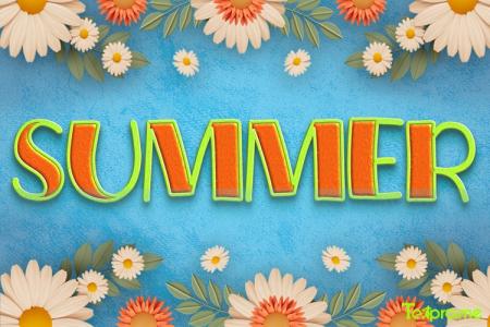 Bright and Colorful 3D Summer Text Effect