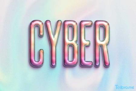 Stunning 3D hologram metallic text effect
