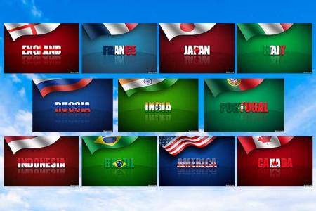 Free online country flag 3D text effect generator