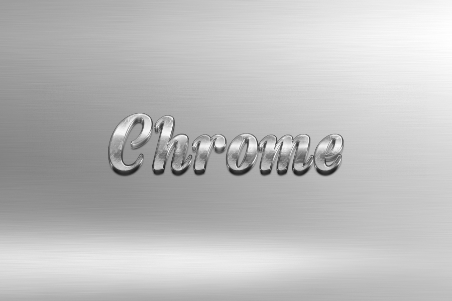 3D Chrome Text Effect