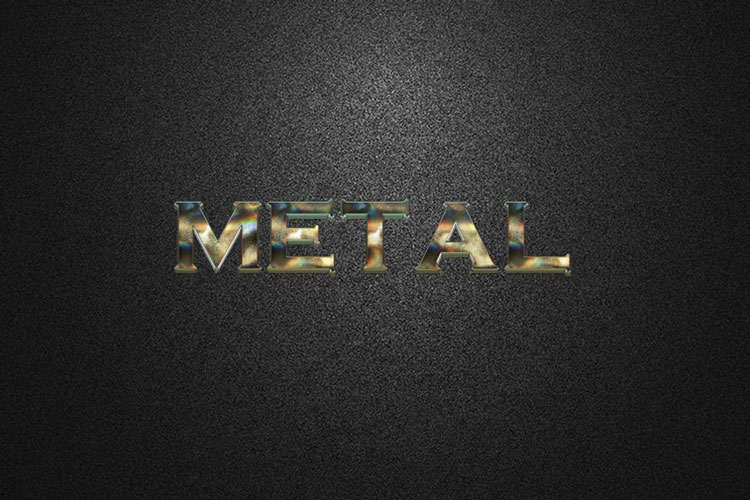 3D Glowing Metal Text Effect