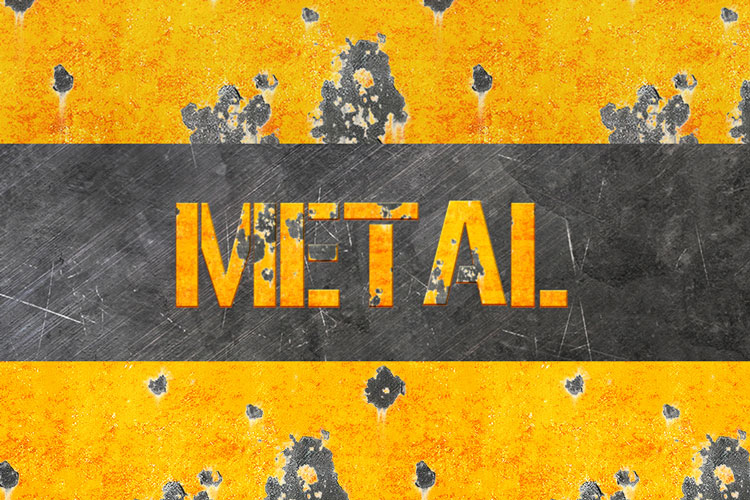 Eroded Metal Text Effect