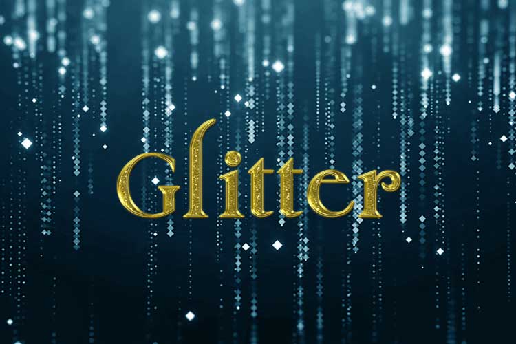 Gold Glitter Text Effect