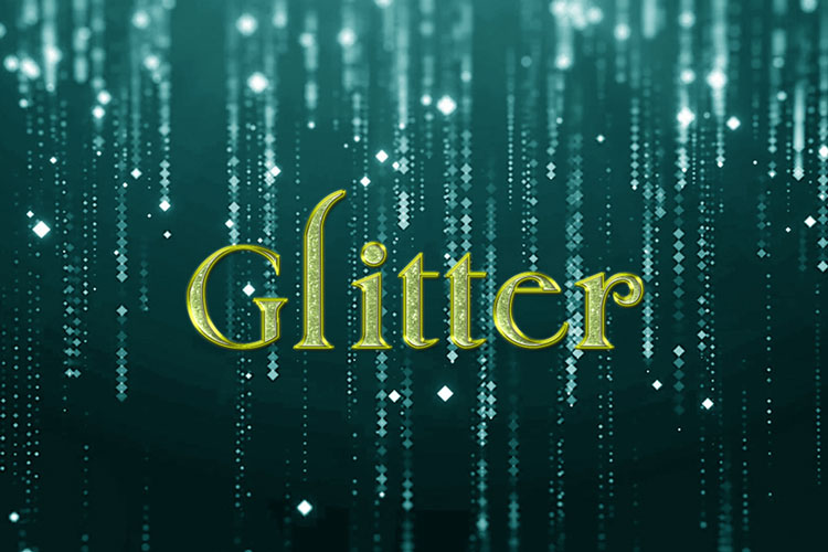 Green Glitter Text Effect
