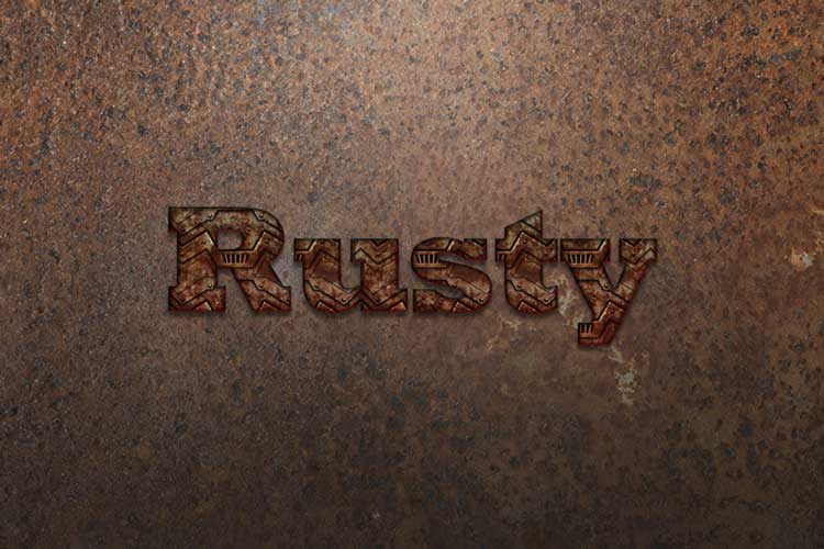 Rusty Metal Text Effect