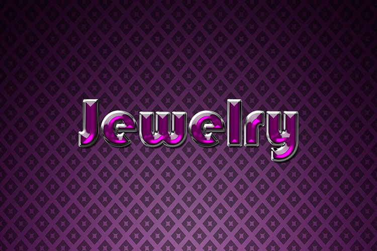 Purple Jewelry Text Effect