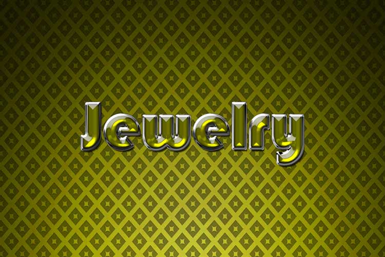 Yellow Jewelry Text Effect
