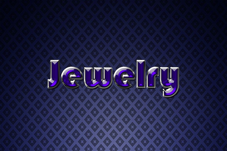 Blue Jewelry Text Effect
