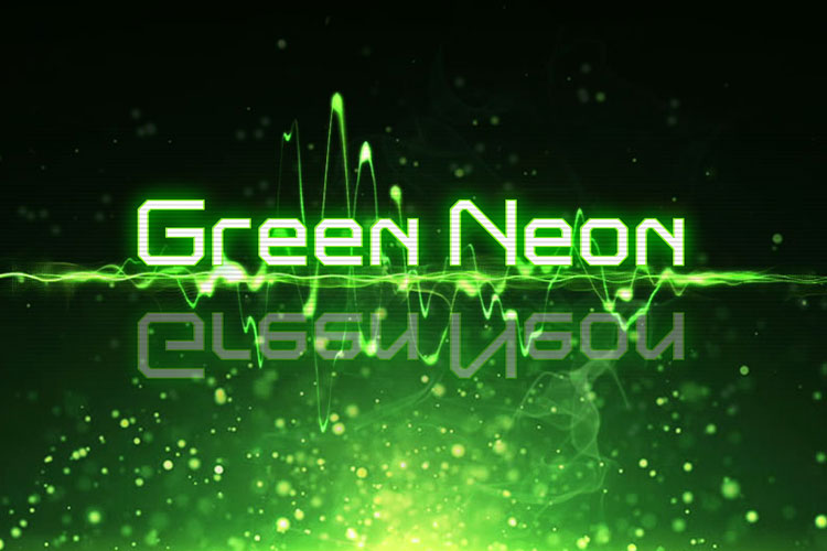 Green Neon Text Effect
