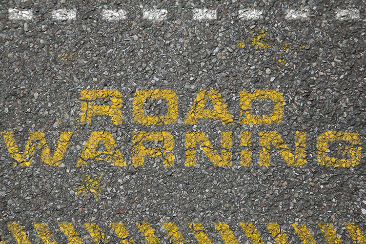 Road Warning Text Effect