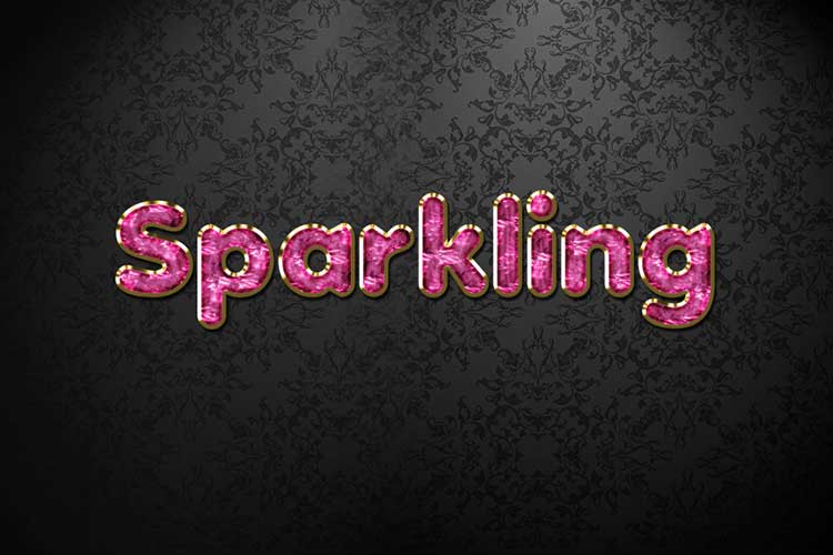 Pink Sparkling Jewelry Text Effect