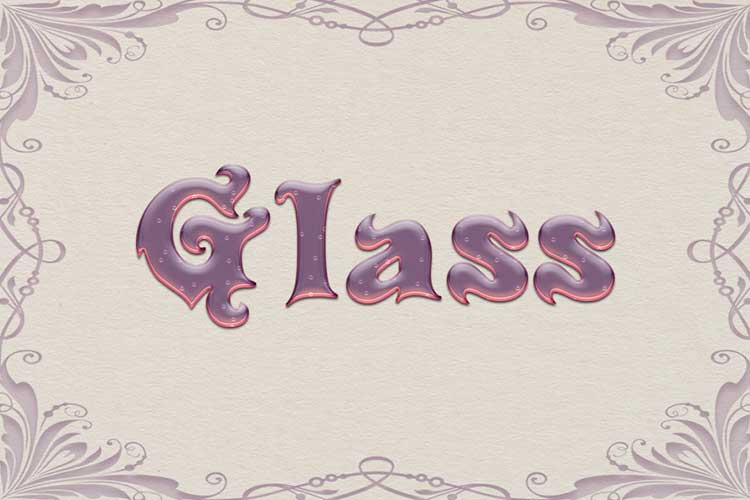 Purple Glass Text Effect Online