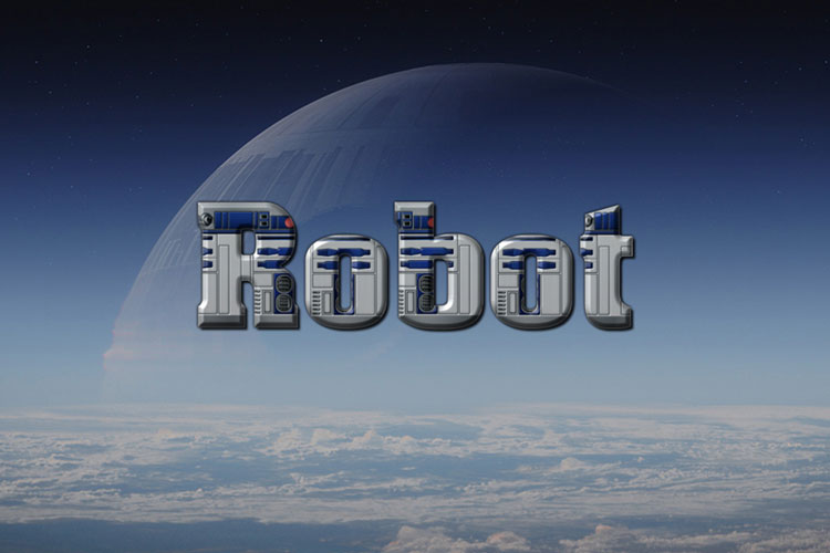 Robot R2 D2 Text Effect