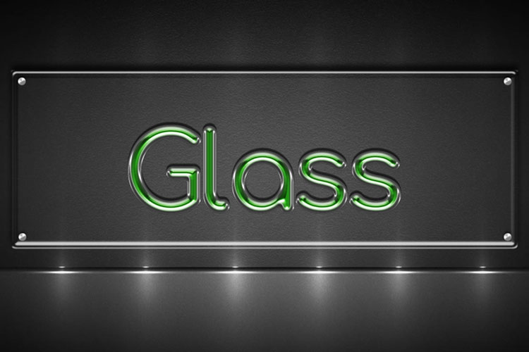 Green Glass Text Effect