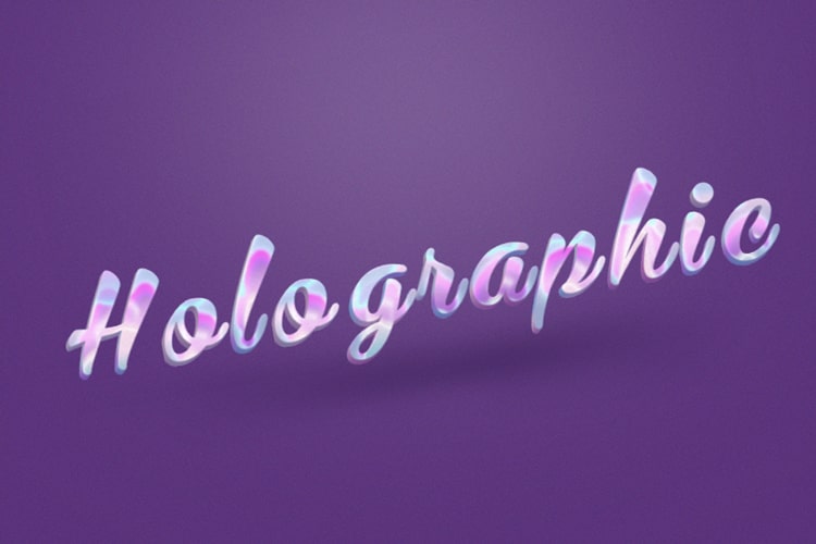 Holographic 3D Text Effect