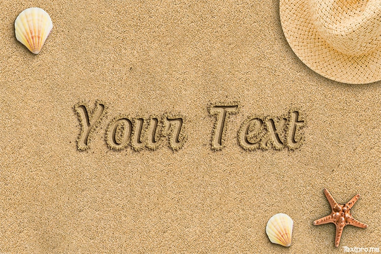 beach sand writing generator